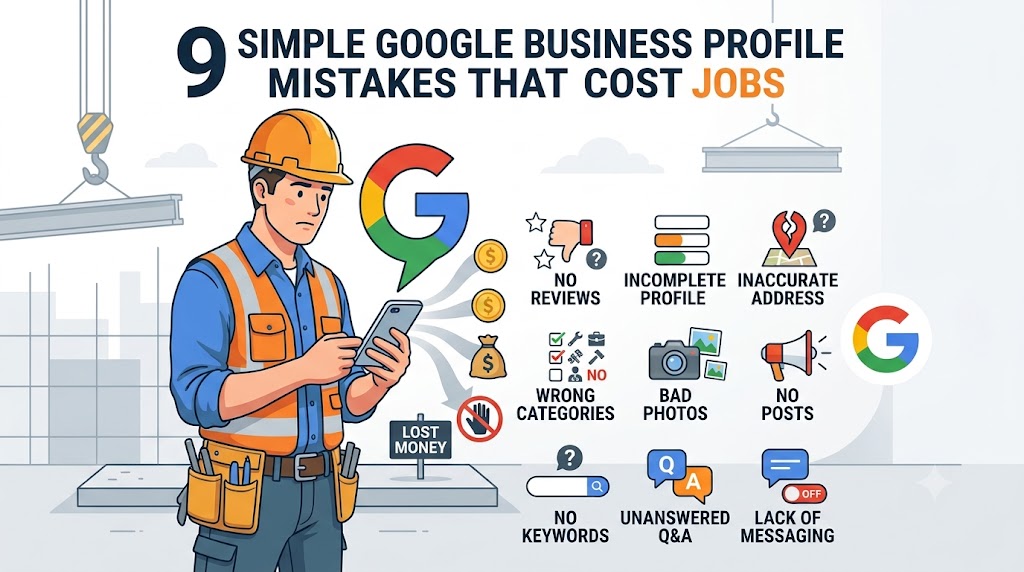 9 Google Business Profile Mistakes That Are Quietly Costing Contractors Jobs